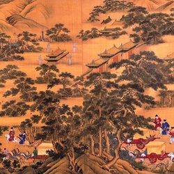 Пазл: Картина - свиток. Выезд Императора 