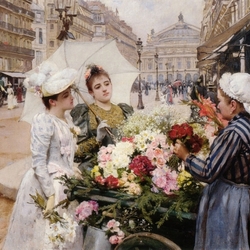 Пазл: Парижская цветочница
