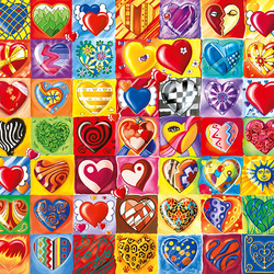 Пазл: Сердечки