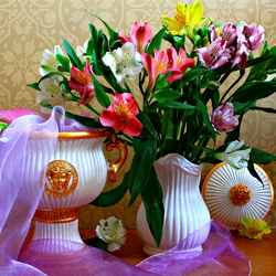 Пазл: Букет цветов в вазе