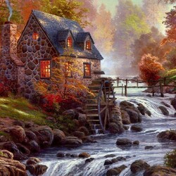 Пазл: Водяная мельница