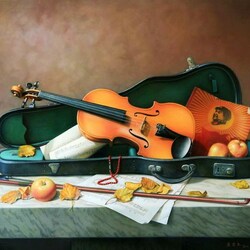 Пазл: Натюрморт со скрипкой
