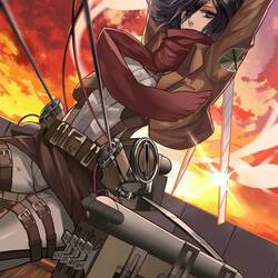 Пазл: Микаса. Атака титанов