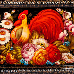 Пазл: Жостовский поднос