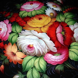 Пазл: Жостовская роспись