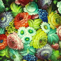 Пазл: Жостовская роспись