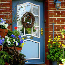 Пазл: Цветы у дома