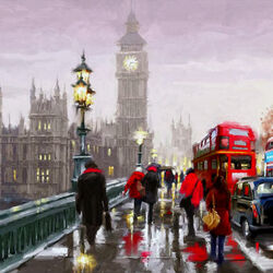 Пазл: Дождливый вечер