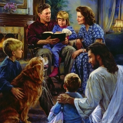 Пазл: Семья за чтением