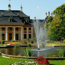 Пазл: Фонтан в замке Пильниц