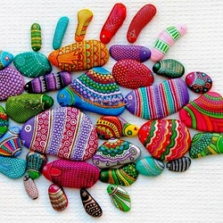 Пазл: Расписные камушки