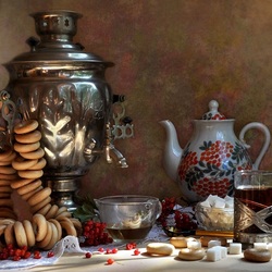 Пазл: Чай с баранками