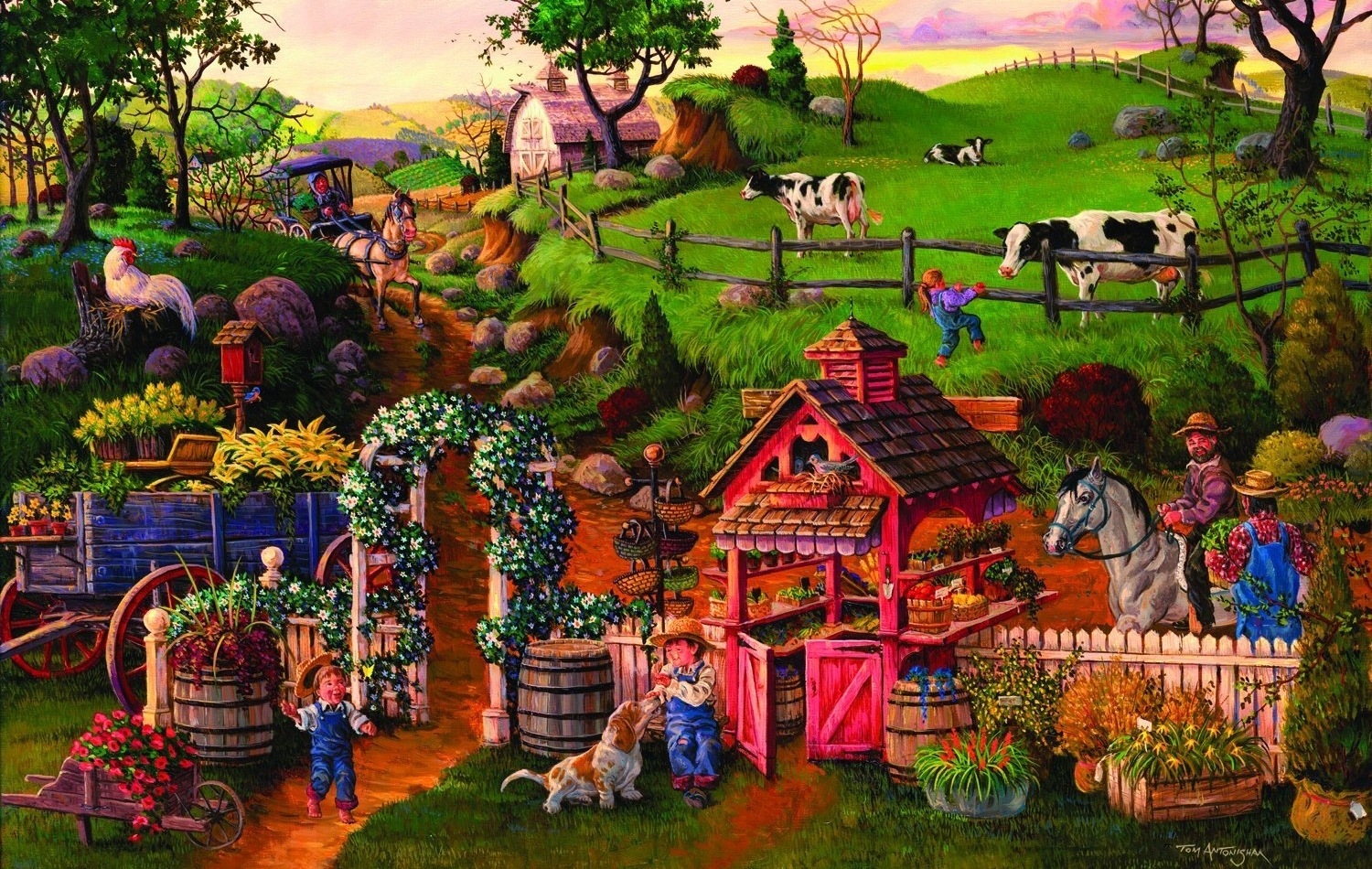 Village tale. Tom Antonishak картины. Susan Brabeau художник. Картины талантливого американского художника Тома Антонишака. Tom Antonishak ферма.