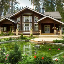 Пазл: Дом с прудом