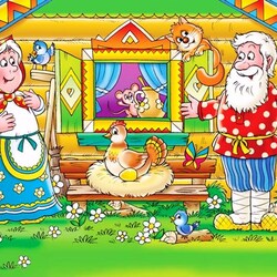 Пазл: Курочка Ряба