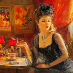 Пазл: В уютном ресторанчике на улочке Парижа