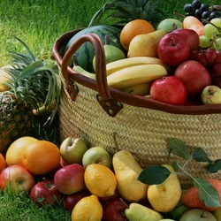 Пазл: Корзина с фруктами
