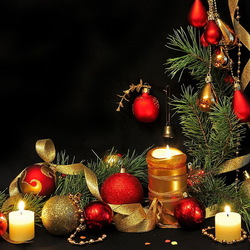 Пазл: Новогодние игрушки