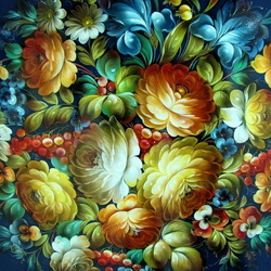 Пазл: Жостовская роспись