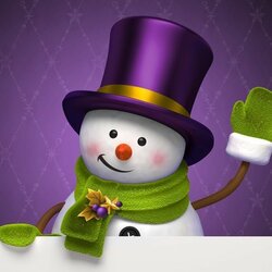 Пазл: Снеговичок