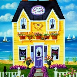 Пазл: Цветные домики