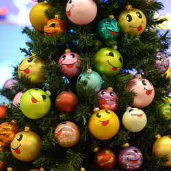 Пазл: Новогодние смайлики