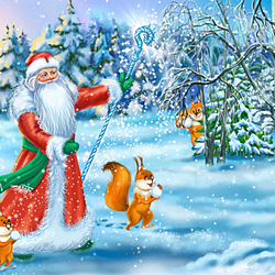 Пазл: Дедушка Мороз