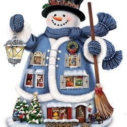 Пазл: Снеговичок