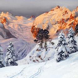 Пазл: Зима в Альпах