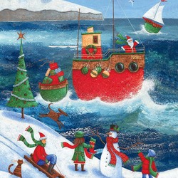 Пазл: Рождество на корабле