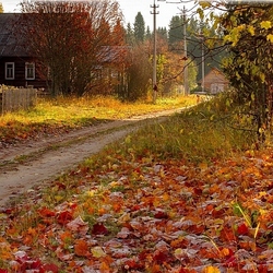 Пазл: Осень в деревне