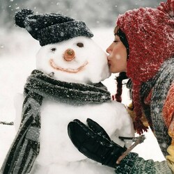 Пазл: Снеговичок