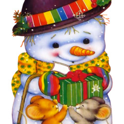 Пазл: Снеговичок