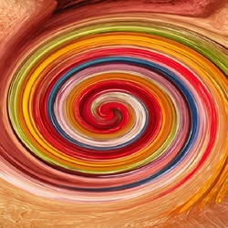 Пазл: Цветной круговорот