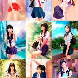 Пазл: Школьницы