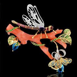 Пазл: Стрекоза на ветке