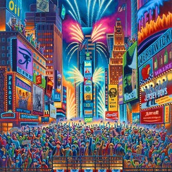 Пазл: Новый год на Таймс-сквер